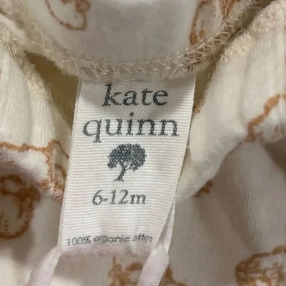 Kate Quinn Baby 6-12M Chick Print Panda Pants Organic Cotton Farm Chicken